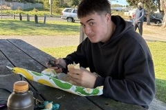Bodie Eating Lunch